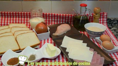 receta del Croque monsieur o sandwich Monte cristo