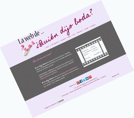 Pantallazo de la web de Quién dijo boda pantallazo de la web de quien dijo boda