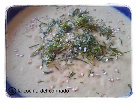 Crema de espárragos verdes y tahini Crema de espárragos verdes y tahini