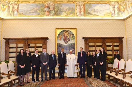 El papa Francisco se reunió en el Vaticano con Barack Obama , en el primer encuentro privado desde que Francisco fue elegido pontífice, hace un año.  Foto:  AP 