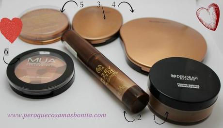 Mi colección de bronceadores Mi colección de bronceadores