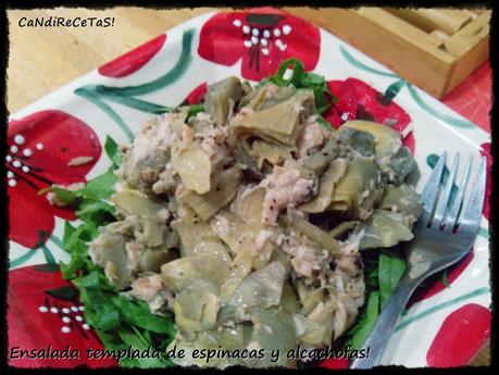 Ensalada templada de alcachofas y espinacas! Buenísimaaaaa! Ensalada templada de alcachofas y espinacas! Buenísimaaaaa!