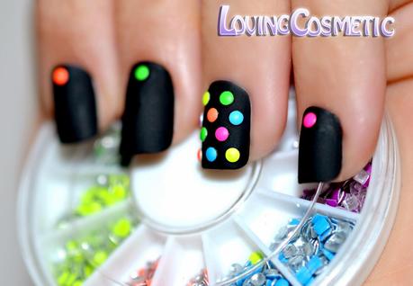 Nail Art Mate con Tachuelas Fluor #2 Nail Art Mate con Tachuelas Fluor #2