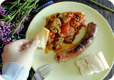 Longaniza con samfaina