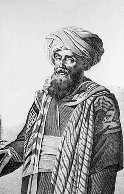 Vestido como Ali Bey en un grabado de Domenec Badia