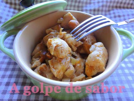 Pollo a la miel con anacardos y canela Pollo a la miel con anacardos y canela