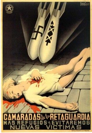33 libros para entender la Guerra Civil Española Cartel bombardeos Guerra Civil