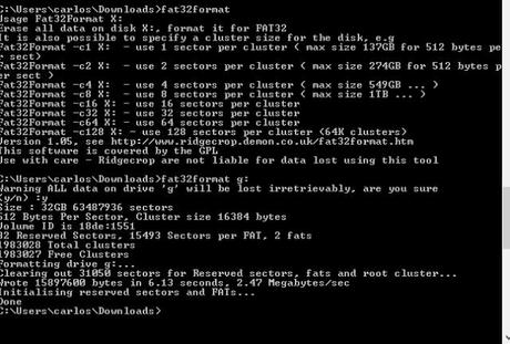 Como conectar discos grandes en sistemas multimedia fat32format