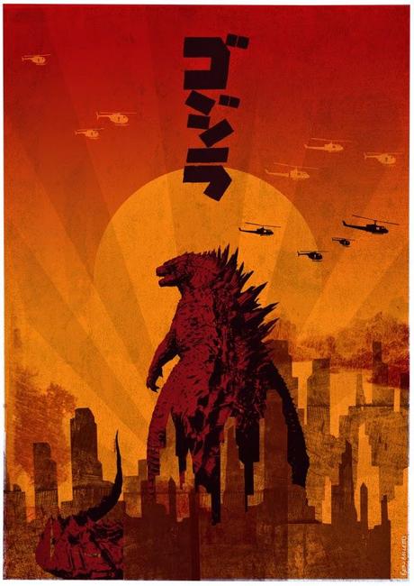 FANTASTICA COLECCION DE POSTERS FAN-ART DE GODZILLA FANTASTICA COLECCION DE POSTERS FAN-ART DE GODZILLA