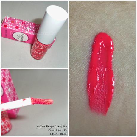 Bright Coral Pink Color Lips - Fit  de ETUDE HOUSE