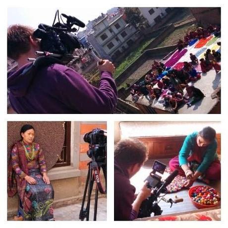 Las alfombras de bolas de fieltro de Nepal Las alfombras de bolas de fieltro de Nepal