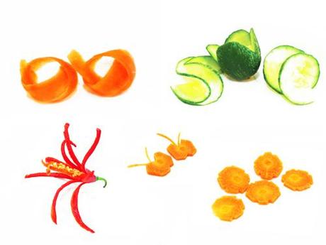 ¿Comer con los ojos? Pongamos “arte” en los platos. tallado de vegetales