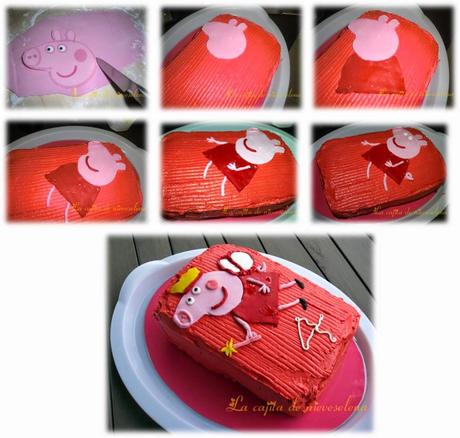 Tarta Pepa Pig red velvet Tarta Pepa Pig red velvet