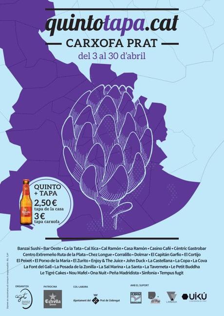 Quintotapa El Prat. Protagonista: la alcachofa del Prat QuintoTapa_Carxofa_Cartell