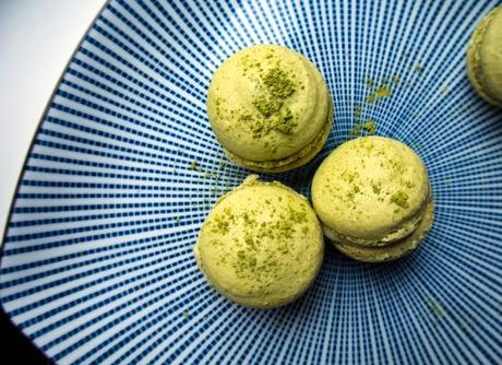Macarons de té verde matcha y vainilla Macarons de té verde matcha y vainilla