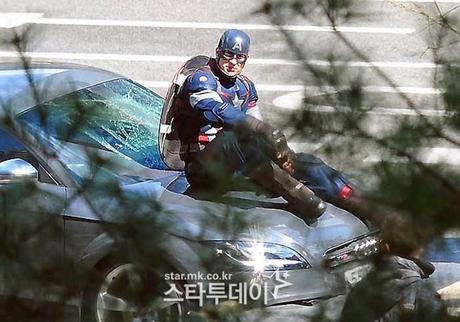 LOS VENGADORES: LA ERA DE ULTRON: EL CAPI Y LA VIUDA NEGRA EN EL SET DE RODAJE EN COREA DEL SUR