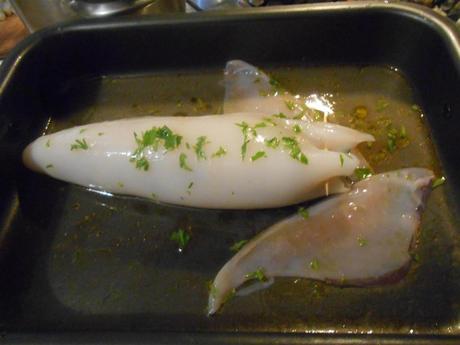 Calamares rellenos de marisco – Calamari ripieni di frutti di mare calamariripieni3