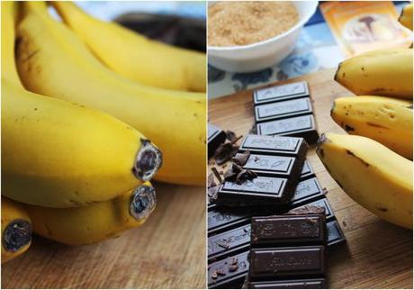 Bizcocho de chocolate con plátano (paso a paso) catsnkkkll