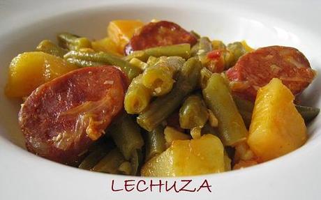 JUDIAS VERDES CON CHORIZO (PRODUCTOS SIN GLÚTEN DE HIPERCOR) JUDIAS CON CHORIZO (14)