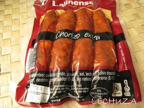 JUDIAS VERDES CON CHORIZO (PRODUCTOS SIN GLÚTEN DE HIPERCOR) IMG_1308