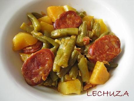 JUDIAS VERDES CON CHORIZO (PRODUCTOS SIN GLÚTEN DE HIPERCOR) JUDIAS CON CHORIZO (13)