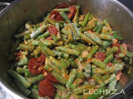 JUDIAS VERDES CON CHORIZO (PRODUCTOS SIN GLÚTEN DE HIPERCOR) JUDIAS CON CHORIZO (7)