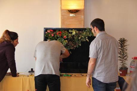 Imágenes del curso de jardines verticales en Santiago de Chile Curso de jardines verticales