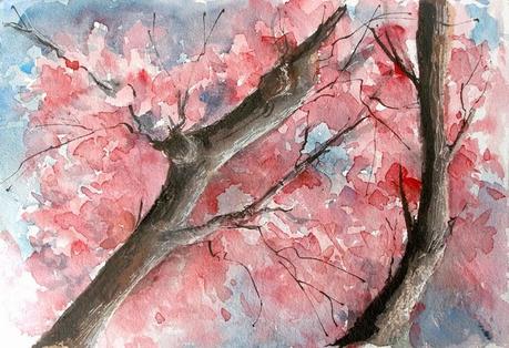 Acuarelas de árboles. Watercolor trees