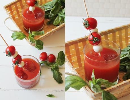 Bloddy Mary con brocheta de mozzarella y tomates cherry Bloddy Mary con brocheta de mozzarella y tomates cherry