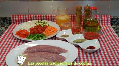 receta de Solomillo de pavo al horno con verduras