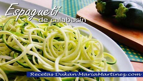 Pasta Dukan: espaguetis de calabacín (Crucero PV)