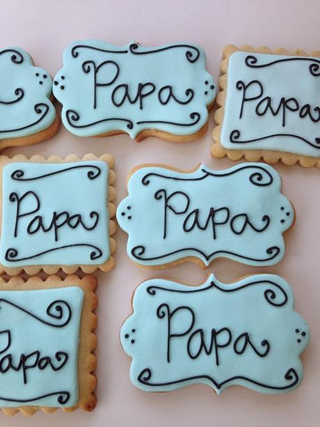 father´s day fondant cookies