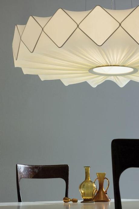 Fabric pendant #lamp GRESY by Lucente 2013