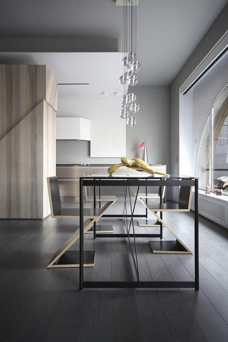 El estudio italiano UdA recrea una novela de misterio en un apartamento burgués de Turín. Apartamento de UdA Architects 10 (Copiar)