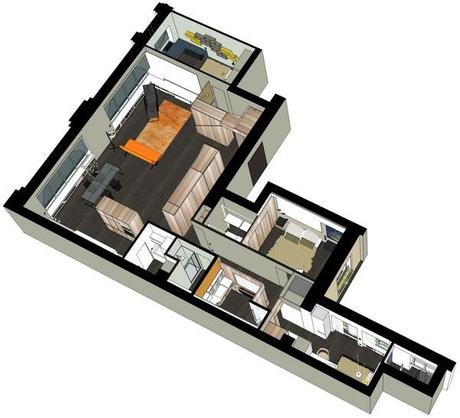 El estudio italiano UdA recrea una novela de misterio en un apartamento burgués de Turín. Apartamento de UdA Architects 20 (Copiar)