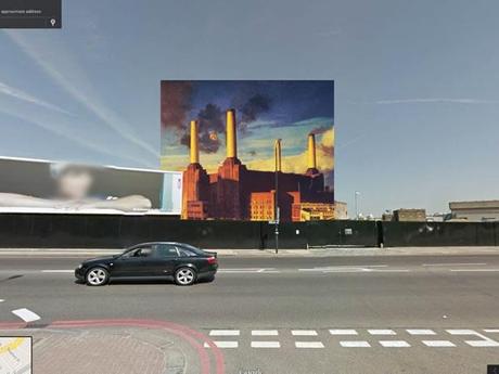 Portadas de discos famosos en Google StreetView