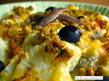 Coliflor en salsa de anchoas y queso Coliflor en salsa de anchoas y queso