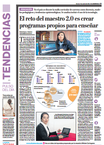 Entrevista con diario El Comercio Entrevista con diario El Comercio