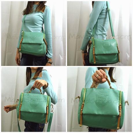 Bolso Turquesa de Dos Cremalleras / Turquoise Two Zipper Bag Bolso Turquesa de Dos Cremalleras / Turquoise Two Zipper Bag