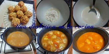 Albóndigas de frutos del mar, cítricos y curry