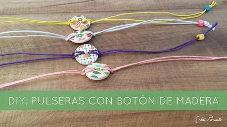 DIY: pulsera con botón de madera. DIY: pulsera con botón de madera.