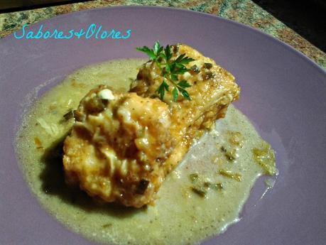 LOMOS DE BACALAO EN SALSA DE LIMON