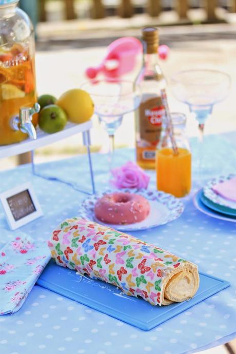 Butterfly Roll Cake (Brazo de gitano de mariposas)