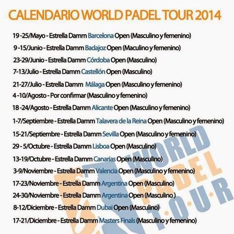 El World Padel Tour 2014 empieza en Mayo