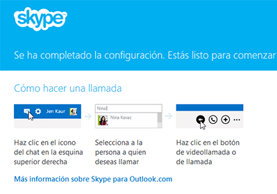 Como usar Skype en tu Correo Outlook