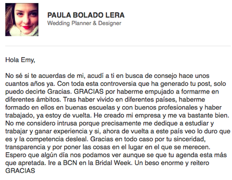 Un ejemplo real de cómo se puede empezar a ser una buena Wedding Planner