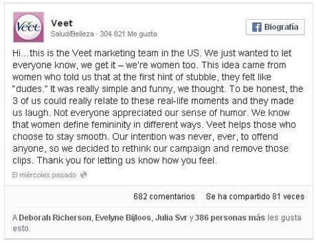 Comentario Veet