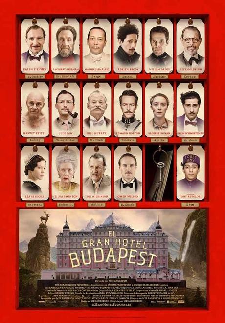 “El gran hotel Budapest” (Wes Anderson, 2014)