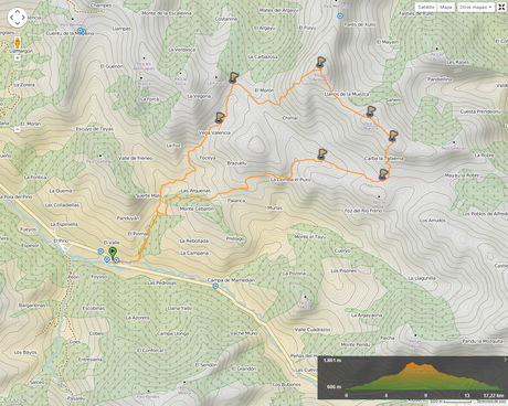 Ruta al Retriñón: Mapa de la ruta