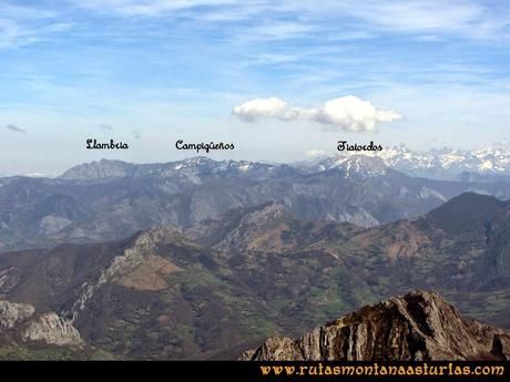 Ruta Retriñon: Vista de la Llambria, Campigueños y Tiatordos